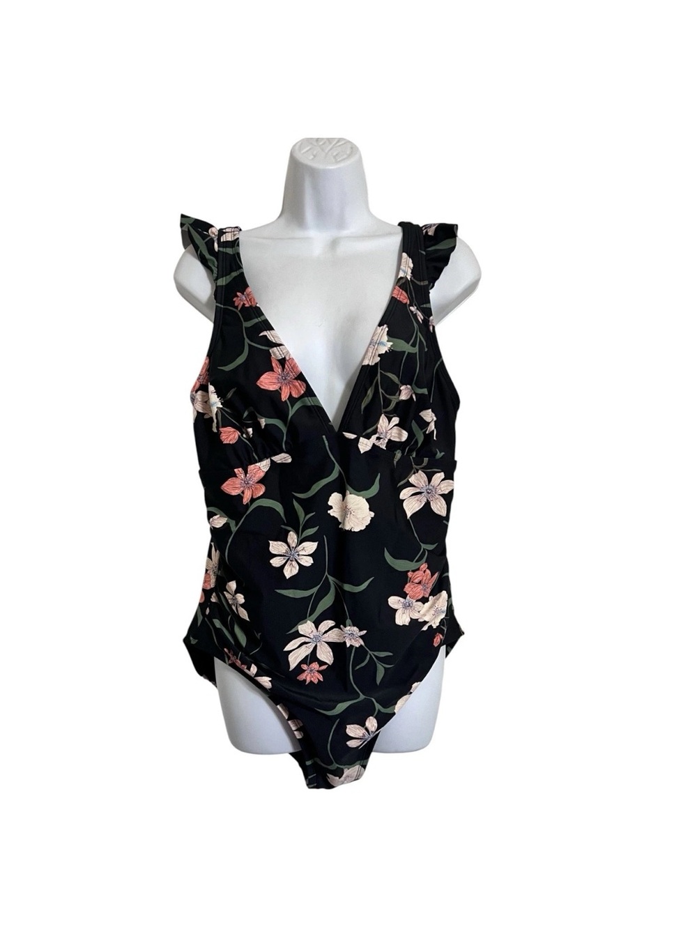 Shade & Shore Flounce One-Piece Tummy Control Full Coverage swimsuit